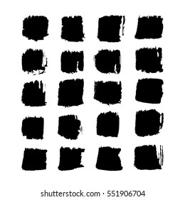 Hand drawn strokes on white background. Rough textures.