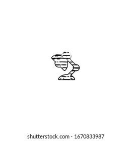hand drawn of study lamp cartoon sticker design