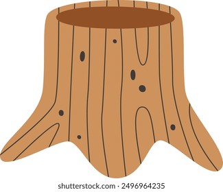 Hand Drawn Stump Vector Illustration