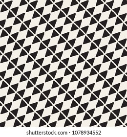 Hand drawn style abstract seamless pattern in black and white. Retro grunge freehand jagged lines texture.