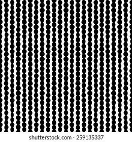 Hand drawn style abstract seamless pattern in black and white.
