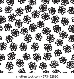 Hand drawn style abstract seamless repeat pattern.