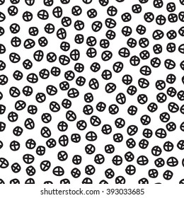 Hand drawn style abstract seamless repeat pattern.