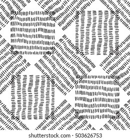 hand drawn style abstract seamless repeat patterns on a white background