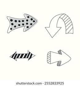 Hand Drawn Style Arrows, Arrow Drawing, Hand Drawing, Arrows Drawing