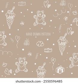 Hand drawn style background design.