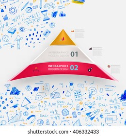Hand Drawn Style Business Design. Pencil Sketch. Set of application development, web site coding, information and mobile technologies vector icons and elements. Modern collection. Steps and Options.