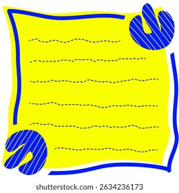 hand drawn style cute memo sticker. abstract shapes of speech bubble. Square chat box. Sweet retro label tag collection for text and note.