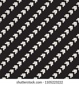 Hand drawn style ethnic seamless pattern. Abstract grungy geometric shapes background in black and white.