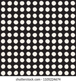 Hand drawn style ethnic seamless pattern. Abstract grungy geometric shapes background in black and white.