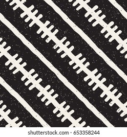 Hand drawn style ethnic seamless pattern. Abstract geometric tiling background in black and white. Vector vintage freehand doodle texture.