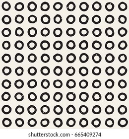 Hand drawn style ethnic seamless pattern. Abstract geometric tiling background in black and white. Vector vintage freehand doodle texture.