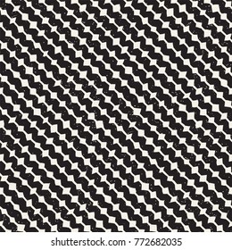 Hand drawn style ethnic seamless pattern. Abstract geometric shapes background in black and white.