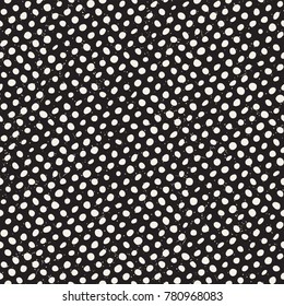Hand drawn style ethnic seamless pattern. Abstract grungy geometric shapes background in black and white.