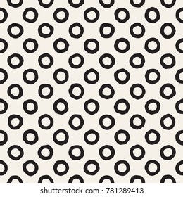 Hand drawn style ethnic seamless pattern. Abstract grungy geometric shapes background in black and white.