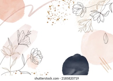 fondo floral de estilo dibujado a mano