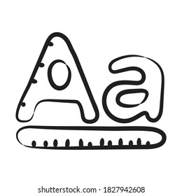 Manuell gezeichnetes Symbol für Schriftarten