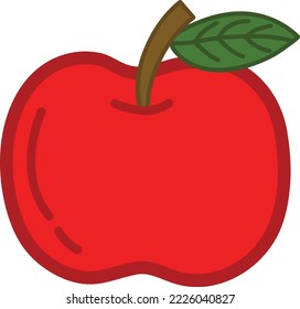 manzana de fruta de estilo dibujado a mano
