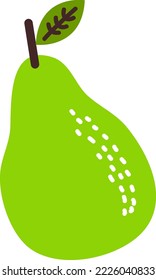 Avalado de fruta de estilo dibujado a mano