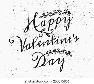 Hand drawn style greeting card for St. Valentine's Day in black and white.