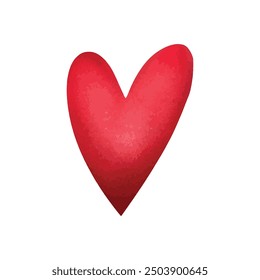 Dibujado a mano estilo corazón aislado ilustración.
