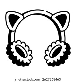 A hand drawn style icon depicting headband
