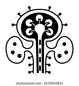 A hand drawn style icon of immune organ
