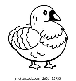 A hand drawn style icon of nene goose
