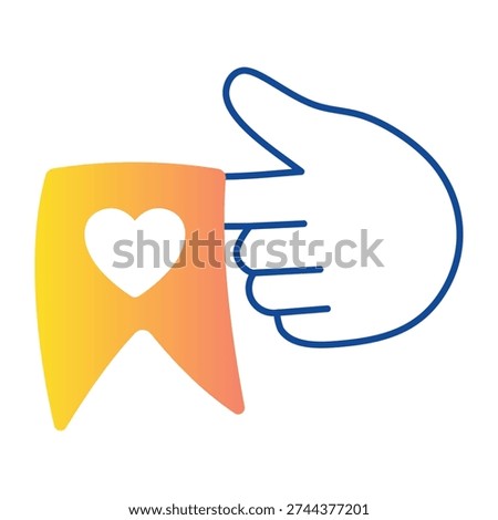 Hand drawn style icon of a reaction tag