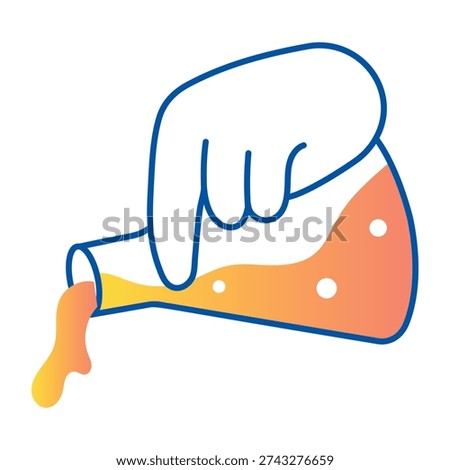 Hand drawn style icon representing lab beaker