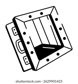 A hand drawn style icon showing a wooden trapdoor
