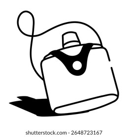A hand drawn style icon showing beer flask
