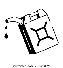 Hand drawn style icon showing a gasoline canister
