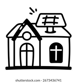 A hand drawn style icon showing waste bag
