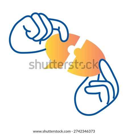 Hand drawn style icon showing team effort 