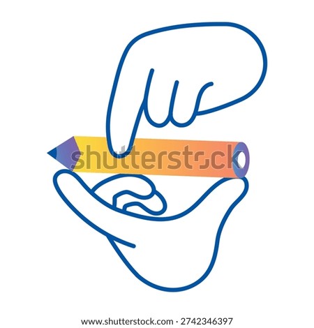 Hand drawn style icon showing team effort 