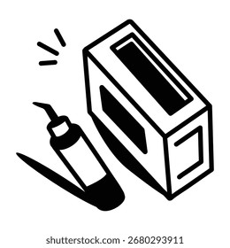 Handgezeichnetes Stil-Symbol des UV-Sterilisators