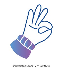 Hand drawn style icon of wow sign 