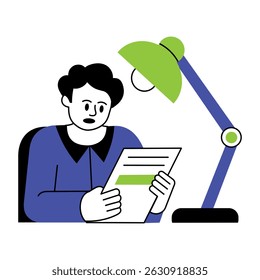 Una ilustración de estilo dibujado a mano del informe de comprobación
