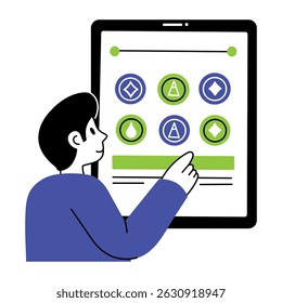 A hand drawn style illustration of crypto market

