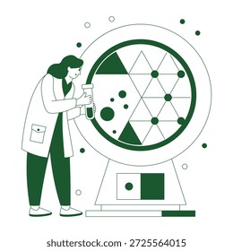 Hand drawn style illustration representing lab research
