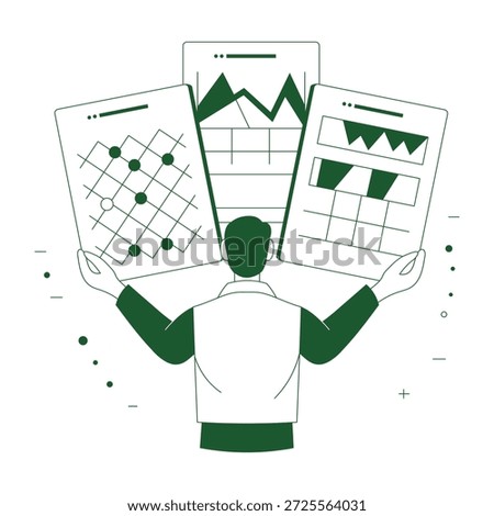 Hand drawn style illustration representing comparative research