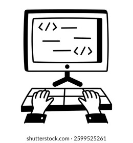 Hand drawn style illustration of a system depicting cryptography 
