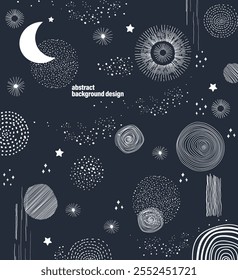 Hand drawn style pattern design.