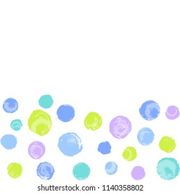 Hand drawn style polka dots seamless pattern