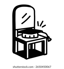 hand drawn style school chair iconCheck out this