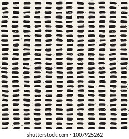 Hand drawn style seamless pattern. Abstract geometric tiling background in black and white. Vector stylish doodle line lattice