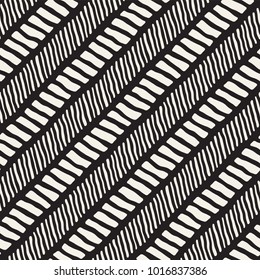 Hand drawn style seamless pattern. Abstract geometric tiling background in black and white. Vector stylish doodle line lattice