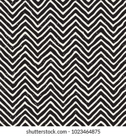 Hand drawn style seamless pattern. Abstract geometric tiling background in black and white. Vector stylish doodle line lattice