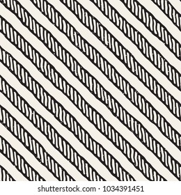 Hand drawn style seamless pattern. Abstract geometric tiling background in black and white. Vector doodle line lattice